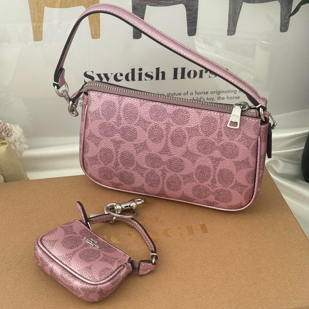 NWT Coach Boxed Nolita 19 And Nolita Bag Charm Set Pink/Rose Holiday Gift - Picture 6 of 10